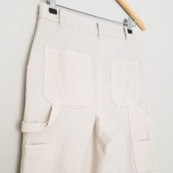 Wilfred Free Aritzia Brennan High Rise Utility Pants Size 6 Birch Off White $128 - Picture 10 of 16
